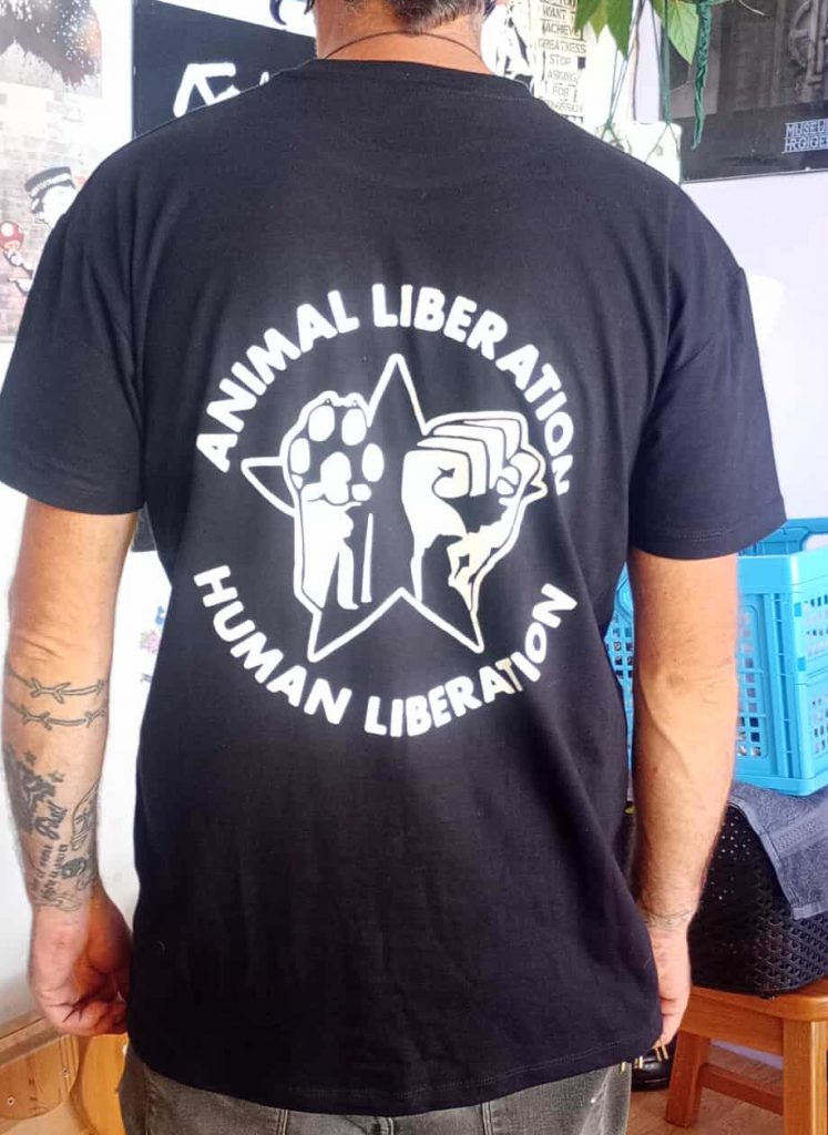 ANIMAL LIBERATION T SHIRT BACK
