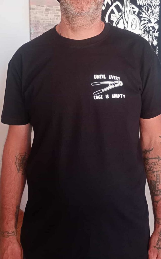 ANIMAL LIBERATION T SHIRT FRONT